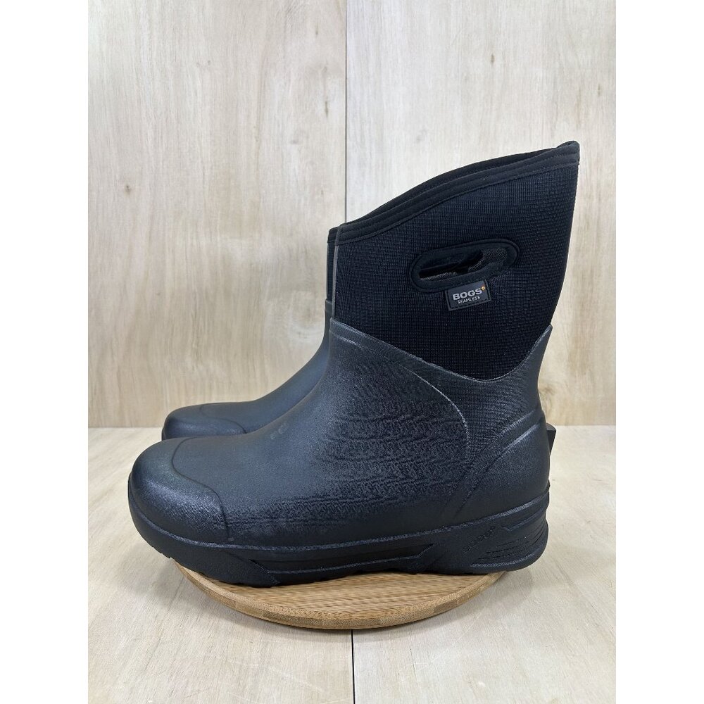 BOGS Bozeman Mid Black Insulated Waterproof Pull On Boots Mens Size 16
